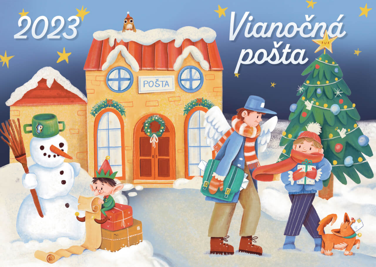 Vianočná pošta ilustrácia